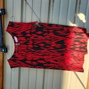 Red and black blouse